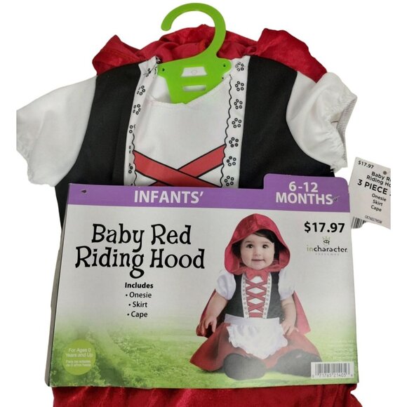 InCharacter Infant 6 to12 Months Baby Red Riding Hood Costume Halloween Outfit - Picture 2 of 7